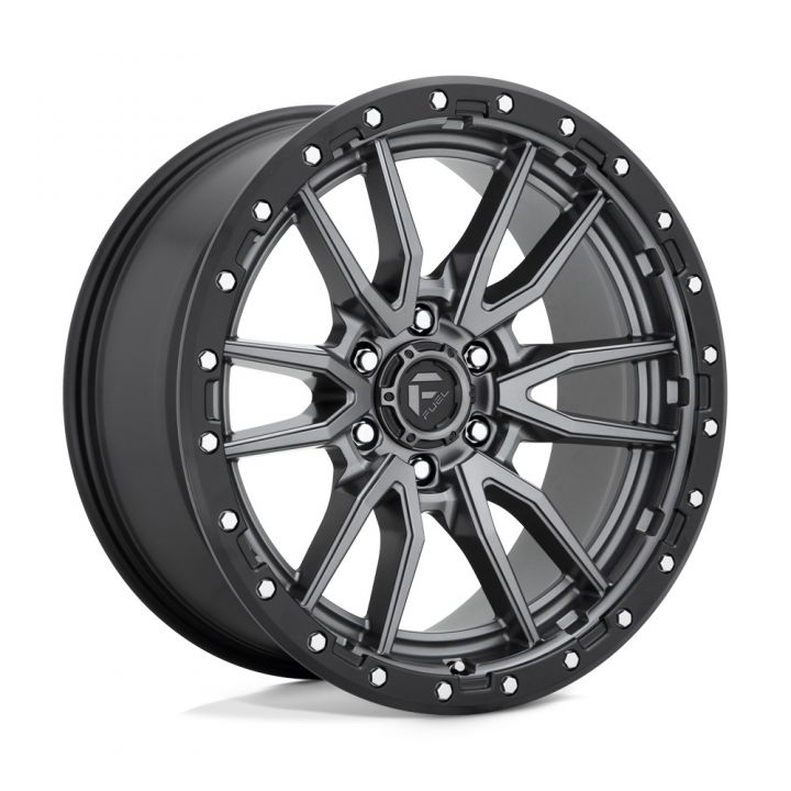 Fuel Wheels<br>Rebel Matte Gunmetal Black Lip (20x10)